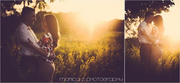 Sunset Engagement Session | Michigan City IN | Late Summer Field