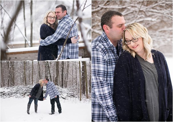 Stephanie & Brandon | Snow Engagement Session | Michigan City IN