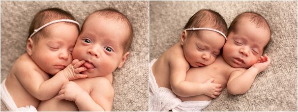 E & B | Twin Newborns in Studio | Uptown Portraiture Collective | Monica Z Photography