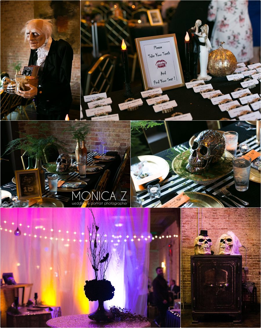 Embers Rensselear indiana wedding reception Halloween theme