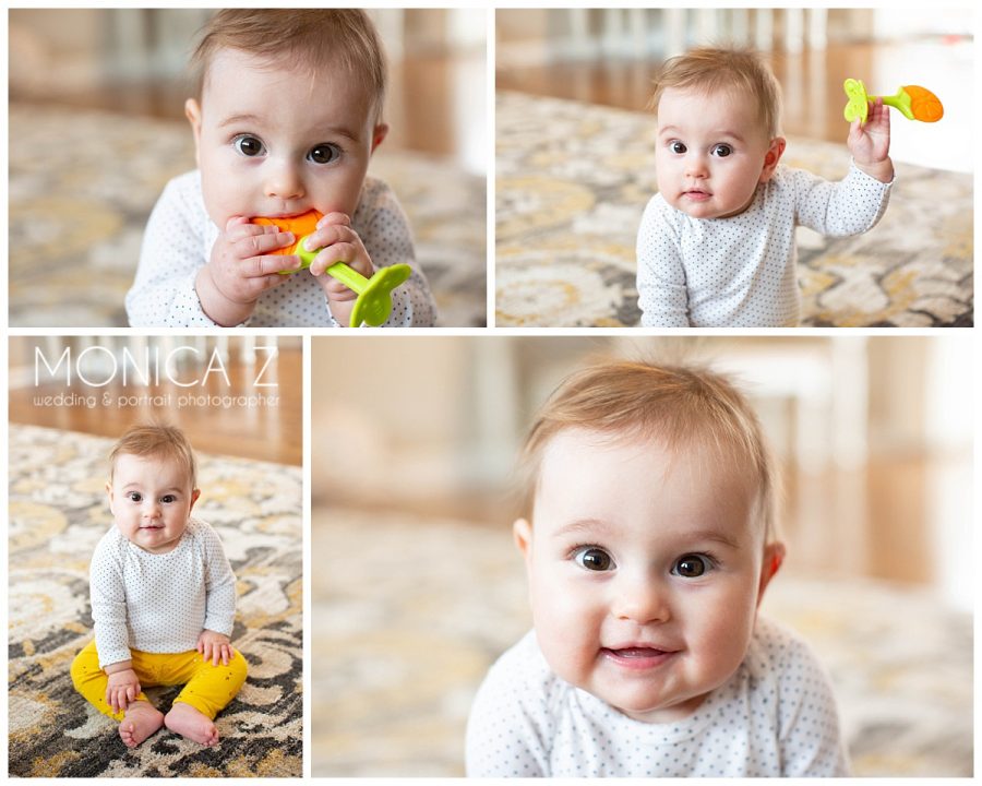 Monica Z Photography 6 month old baby in home portrait session Chicago area photographer