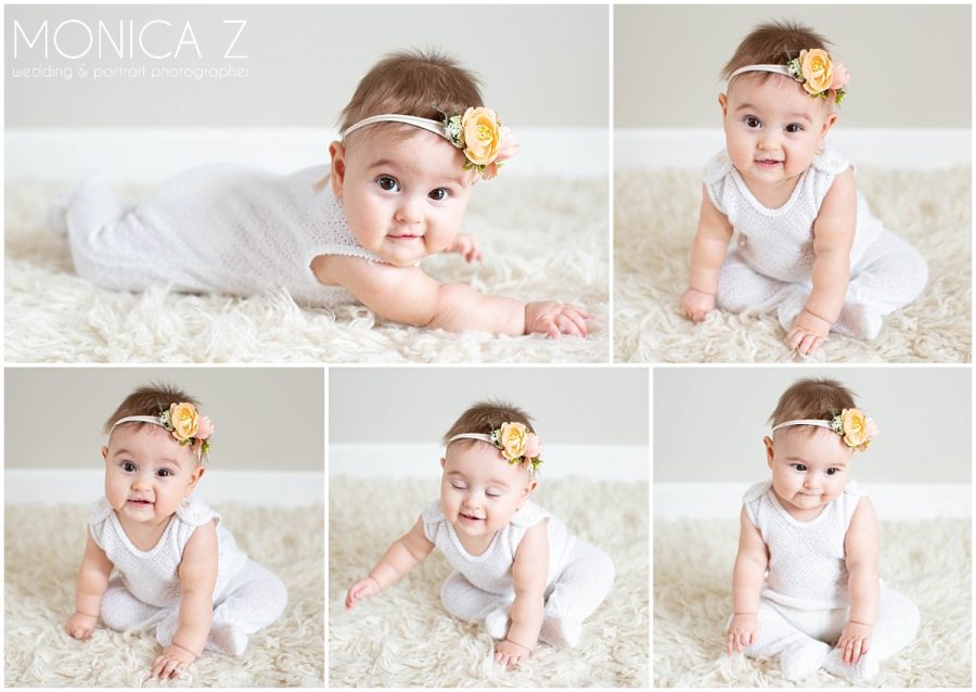 Monica Z Photography 6 month old baby in home portrait session Chicago area photographer