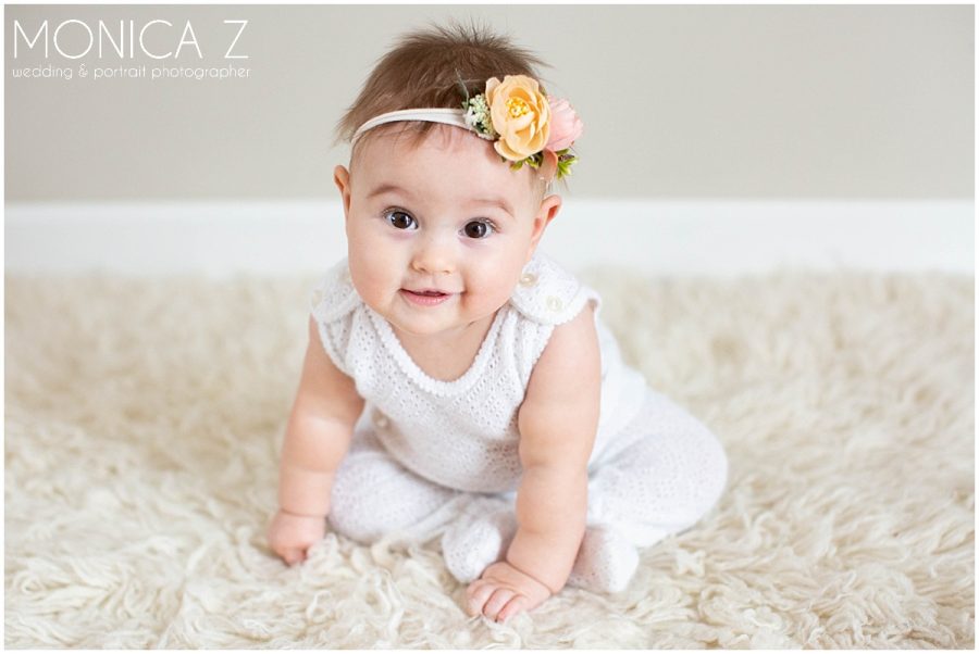 Monica Z Photography 6 month old baby in home portrait session Chicago area photographer