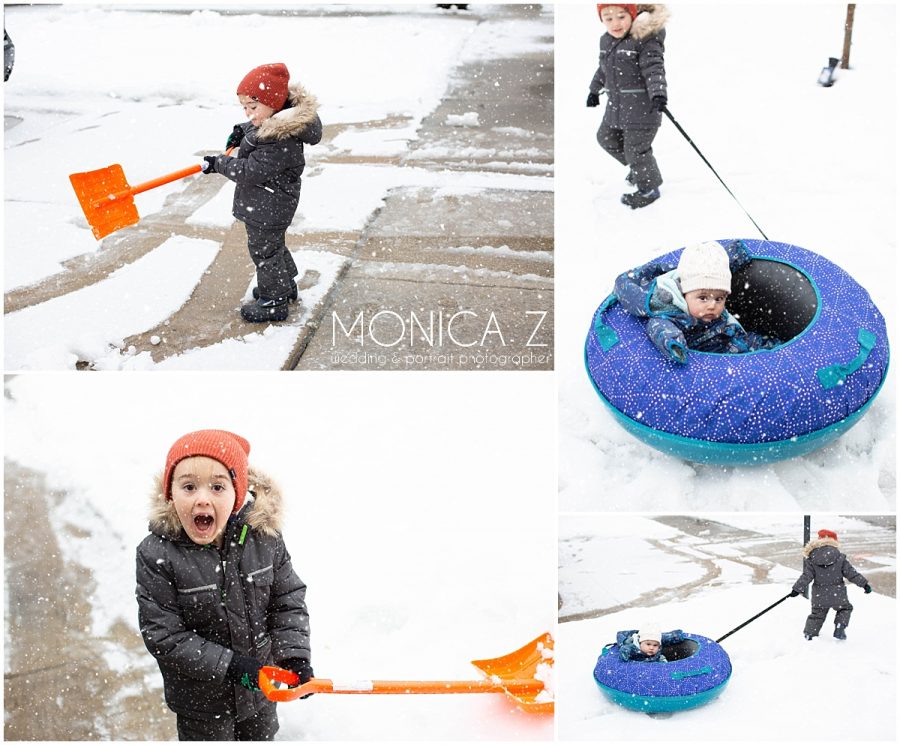 Monica Z Photography 6 month old baby in home portrait session Chicago area photographer wintertime