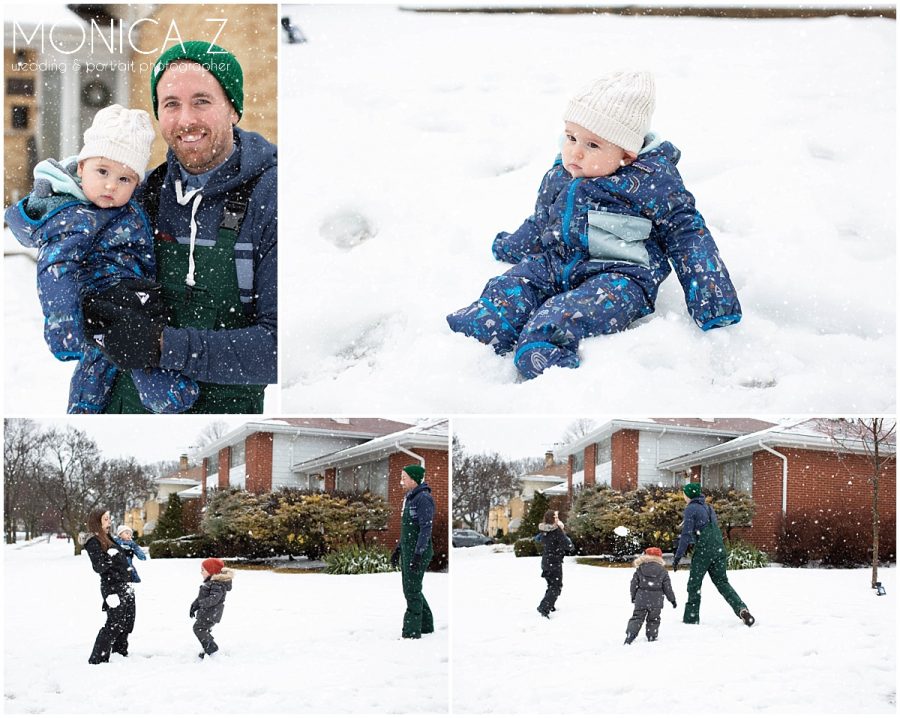 Monica Z Photography 6 month old baby in home portrait session Chicago area photographer wintertime