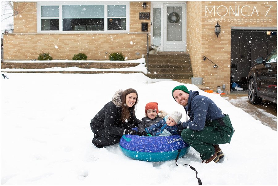 Monica Z Photography 6 month old baby in home portrait session Chicago area photographer wintertime