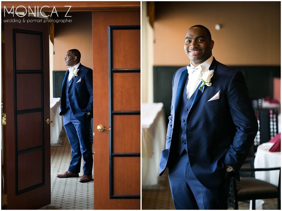 sand creek chesterton indiana handsome groom before ceremony