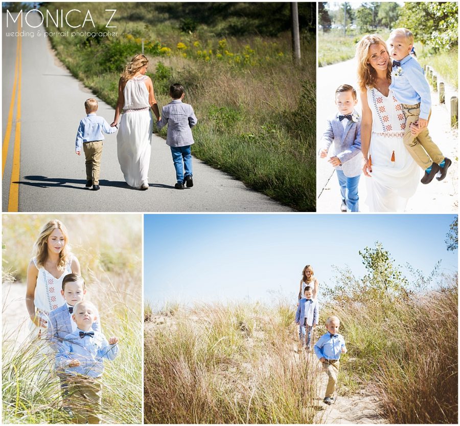 Indiana dunes wedding photo