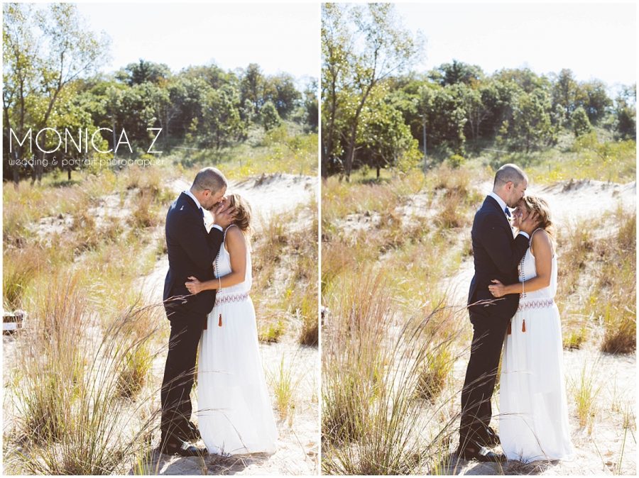 Indiana dunes wedding photo