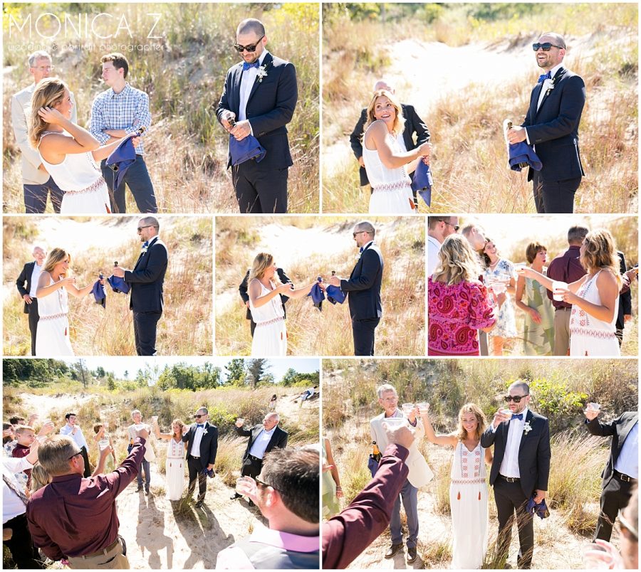 Indiana dunes wedding photo