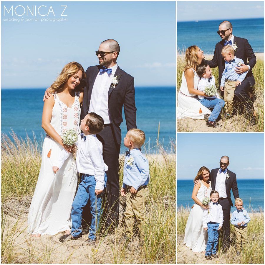 Indiana dunes wedding photo