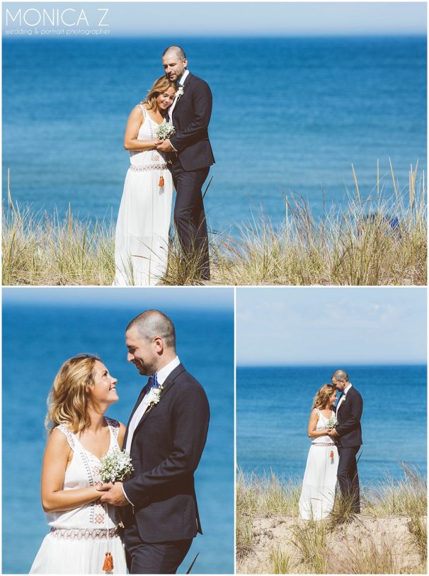 Abigale & Scott | Intimate Beach Wedding on Lake Michigan | Indiana Dunes | Duneland Beach Inn