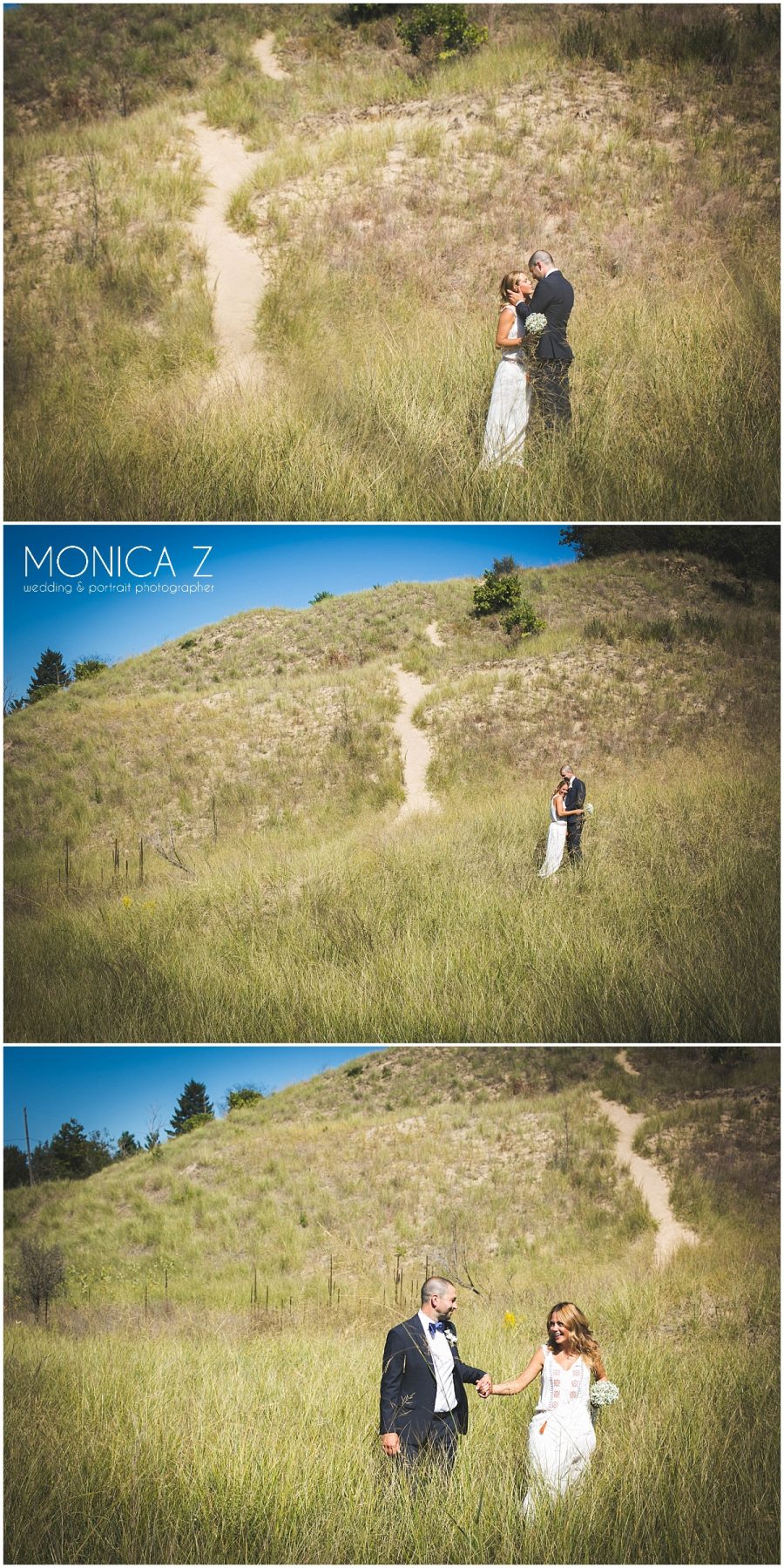 Indiana dunes wedding photo