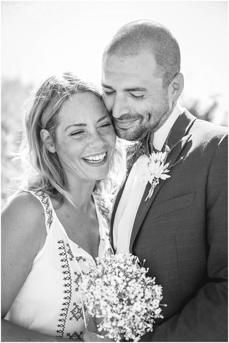 Happy couple on their wedding day