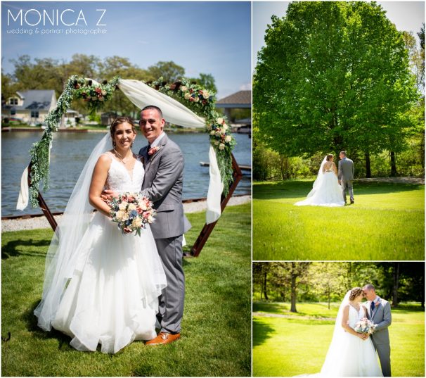 Lisa & Jason – Back Yard Wedding Ceremony on Lake Shafer – Monticello Indiana